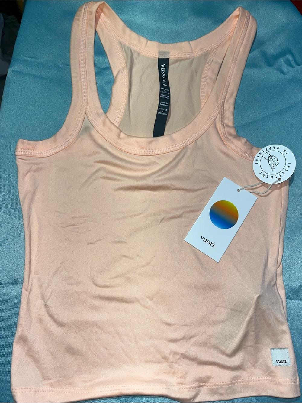 Vuori Light Peach Racerback Performance Tank